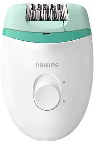 Epilator PHILIPS Satinelle Essential 2 viteze 2 accesorii alb-verde