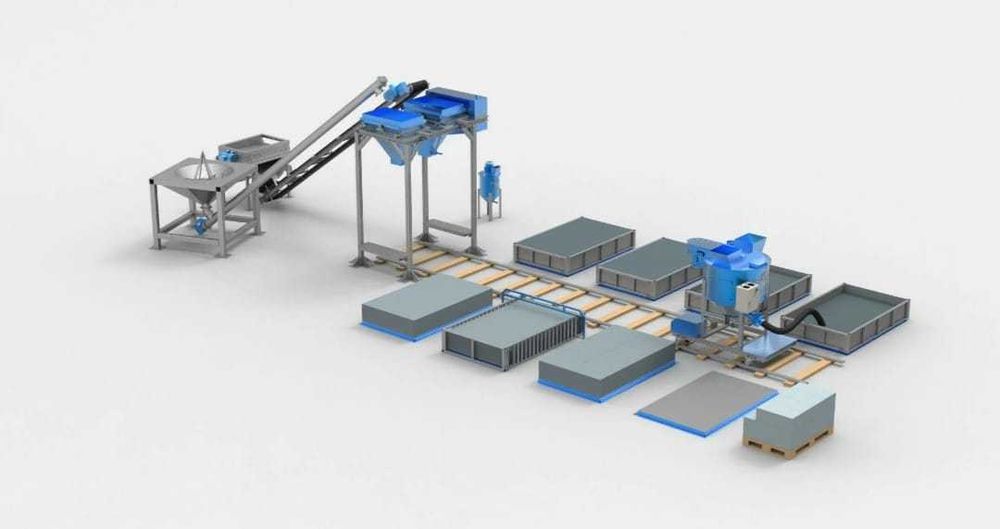Линия оборудование по производству газоблок неавтоклавный