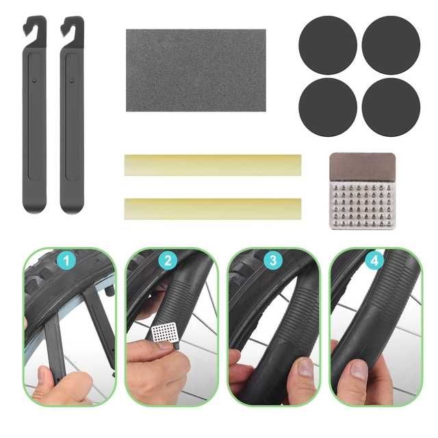 Kit reparatii bicicleta Teyssor 16 in 1 cu pompa si parghii