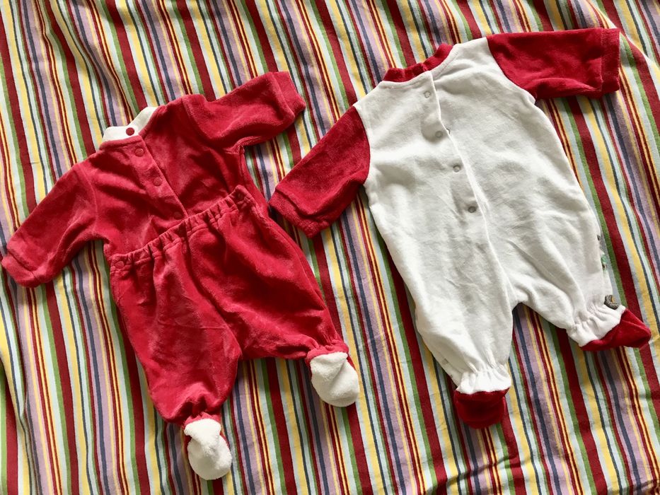 Коледни пижамки chicco за новородено, размер 44