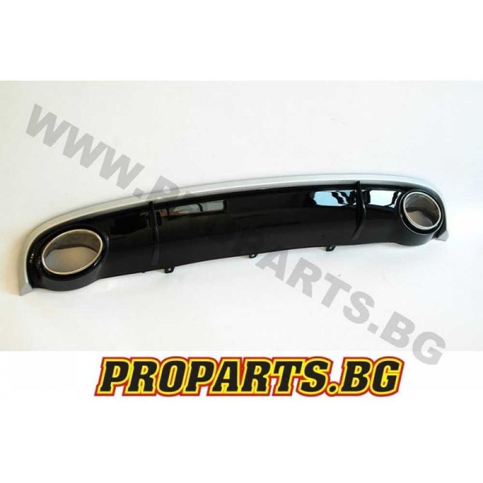 RS7 тип дифузер с накраници за задна броня за Audi A7 10-14