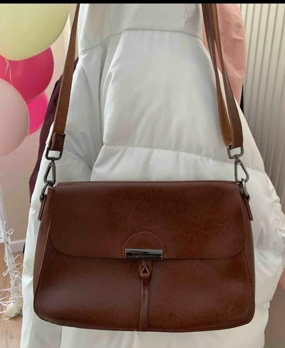 Кожаная сумка женская