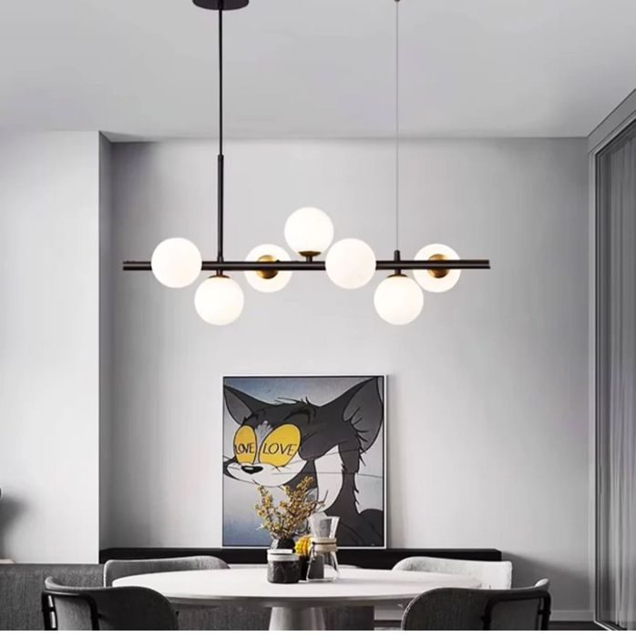 Lustra Abajur MAT BLACK Liniara 7xG9