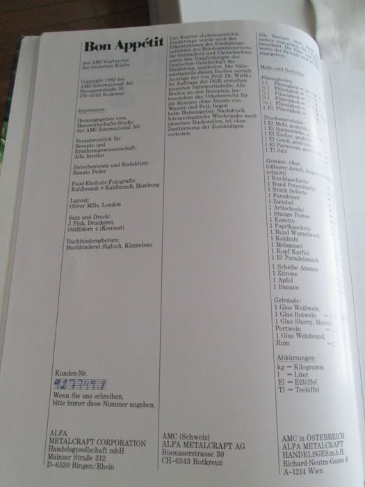 1980 Bon appetit lb.germana  vol. A