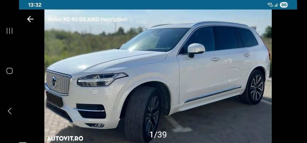 Volvo XC 90 Volvo XC 90, Automatic, 4x4, motor 2.0 din 2018, 235 CP cu 170.000 km