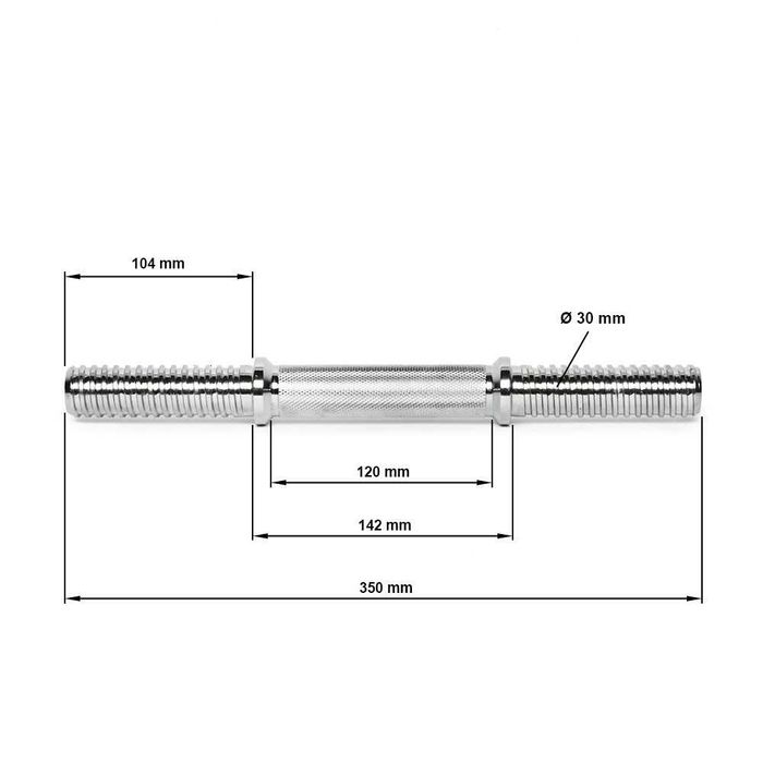 Лост за Дъмбел 35 cм × ø30 мм, Ръкохватка за Дъмбели, Лостче за Гира