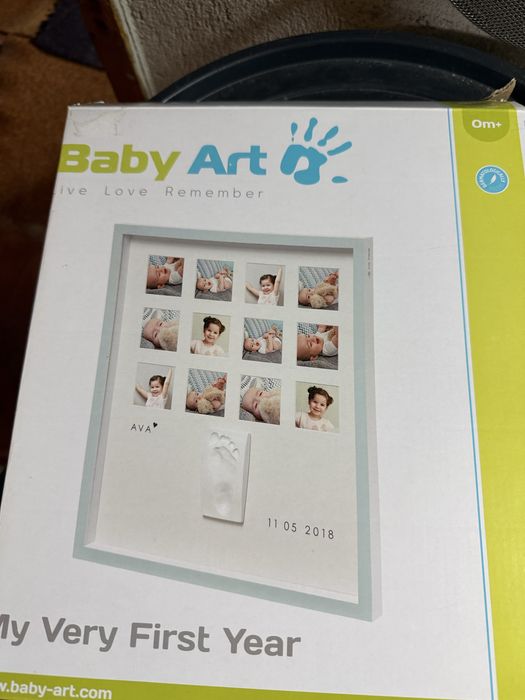 Рамка за бебешки снимки с място за бебешки отпечатък