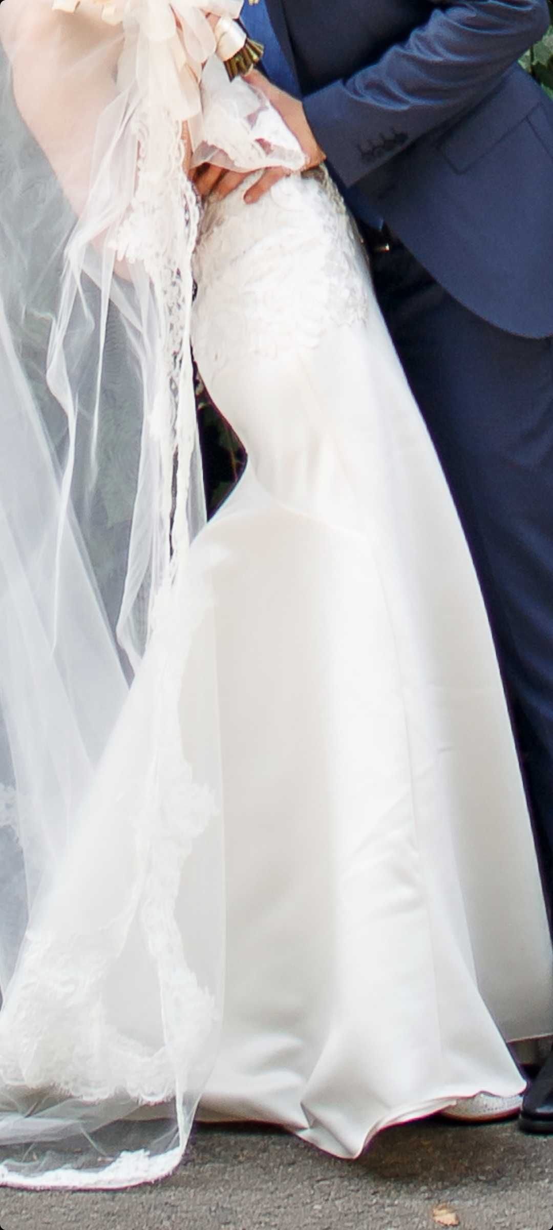 Платье свадебное прямое, не пышное