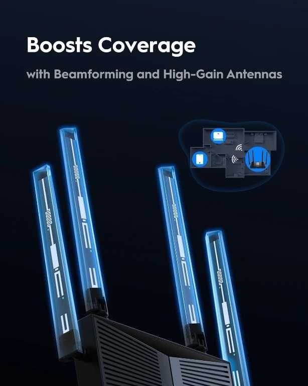 Нов Cudy BE3600 WiFi 7 Gigabit 4 Stream Dual Band рутер WR360, VPN...