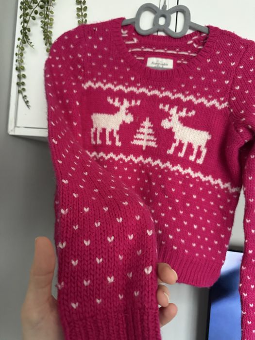 Розов пуловер Abercombie&fitch