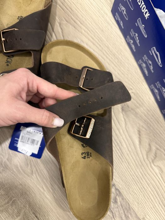 Papuci bărbați Birkenstock Arizona BS Habana-43,piele naturală