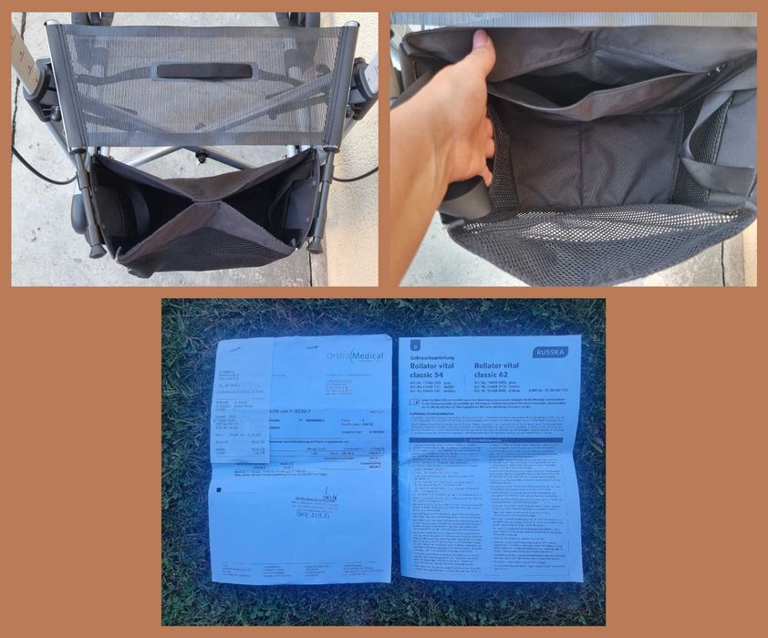 Rolator Russka, cadru de mers cu roti, rollator pliabil