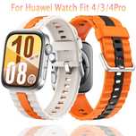 Huawei Watch Fit 3 4 4 Pro / Двуцветна силиконова каишка