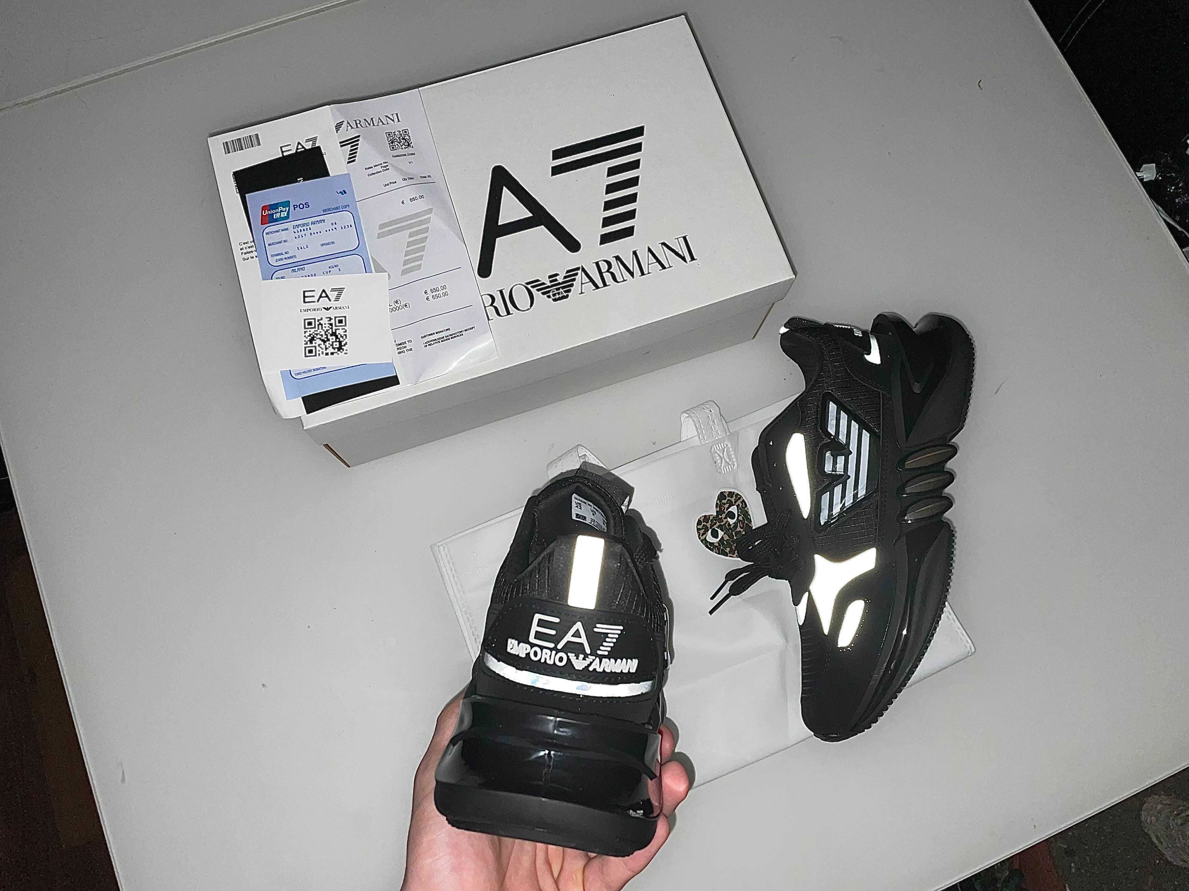 EA7 Armani Emporio Sneakers Black "reflective''