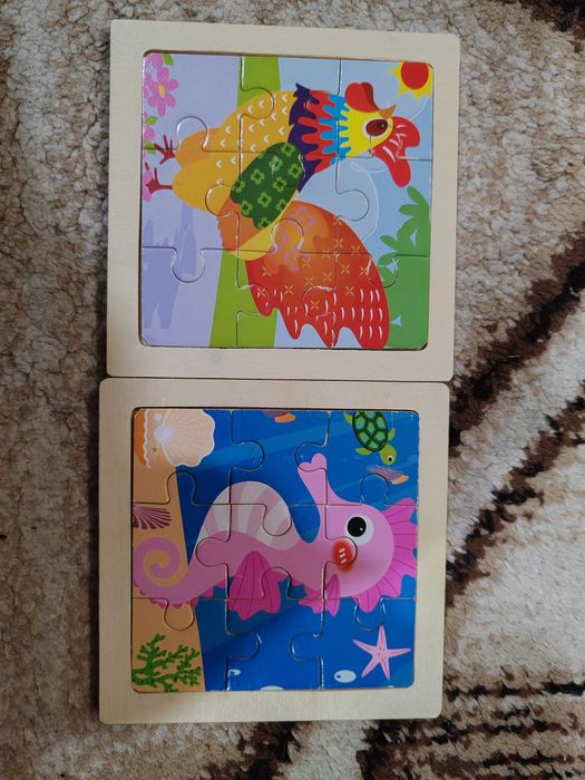 Деревянные пазлы, мозаика