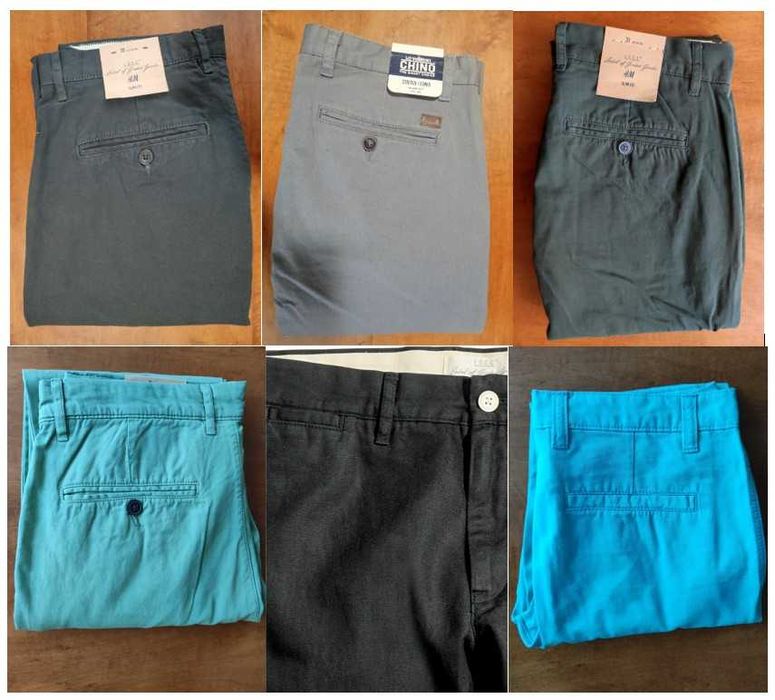 6 pantaloni chino slim fit LC Waikiki/H&M, mar. W30,31/L34(32) [S] noi