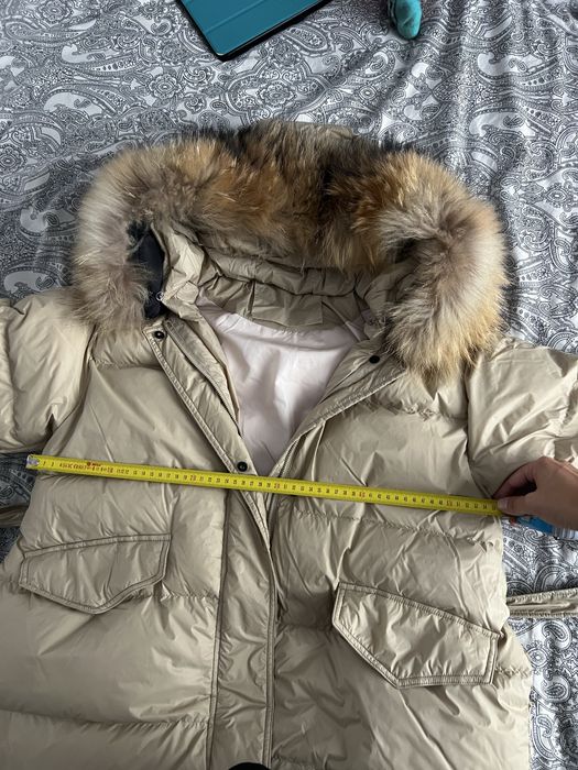 Geaca puf cu guler blana naturala