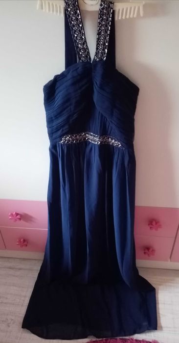 Официална тъмно синя  рокля на марката Showcase