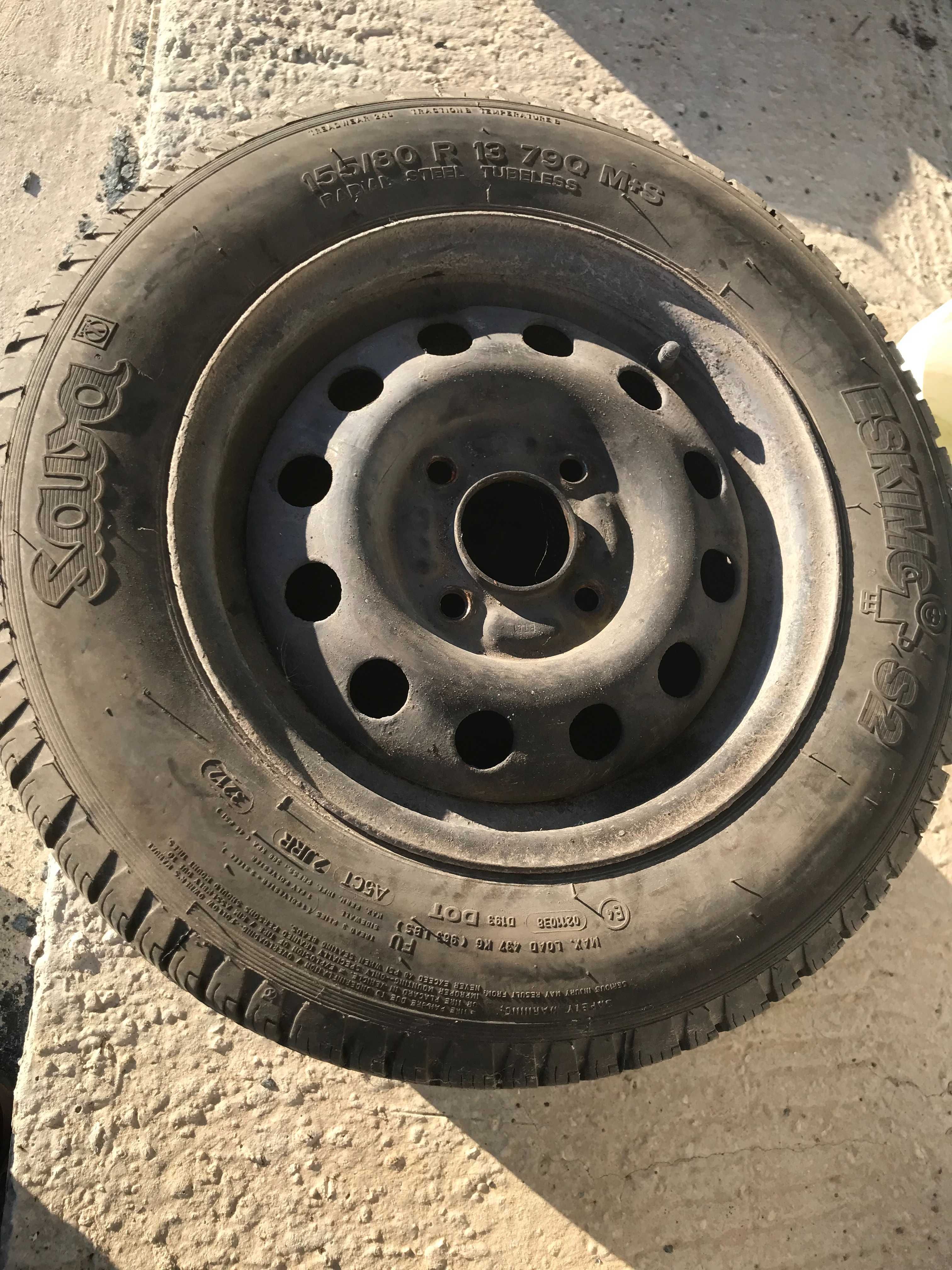 Зимни гуми 155/ 80r13 с джанти 4*108 мм