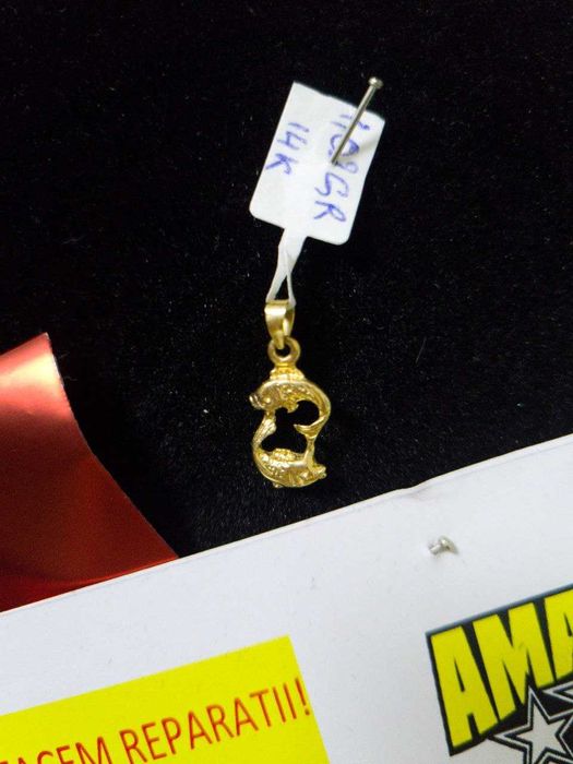 Pandantiv zodia pesti 1.02gr 14k (m2)staramanet