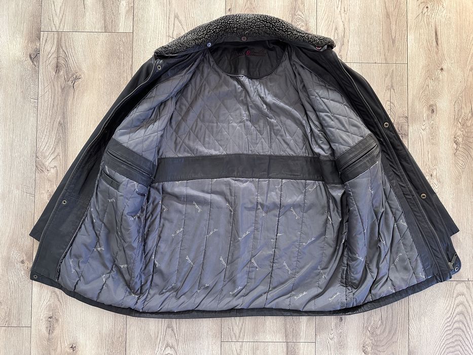 Geaca Piele Naturala PAUL R SMITH Guler Blana Captusit Gros | XL