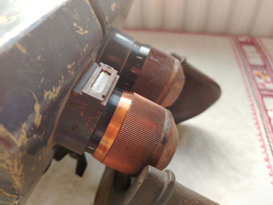 Стар голям немски военен бинокъл D.F.10x80 d.k.L. WWII