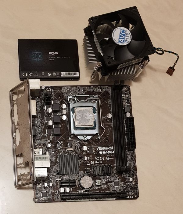 kit procesor i5 4670K turbo 3,8GHz, cooler, placa de baza Asrock