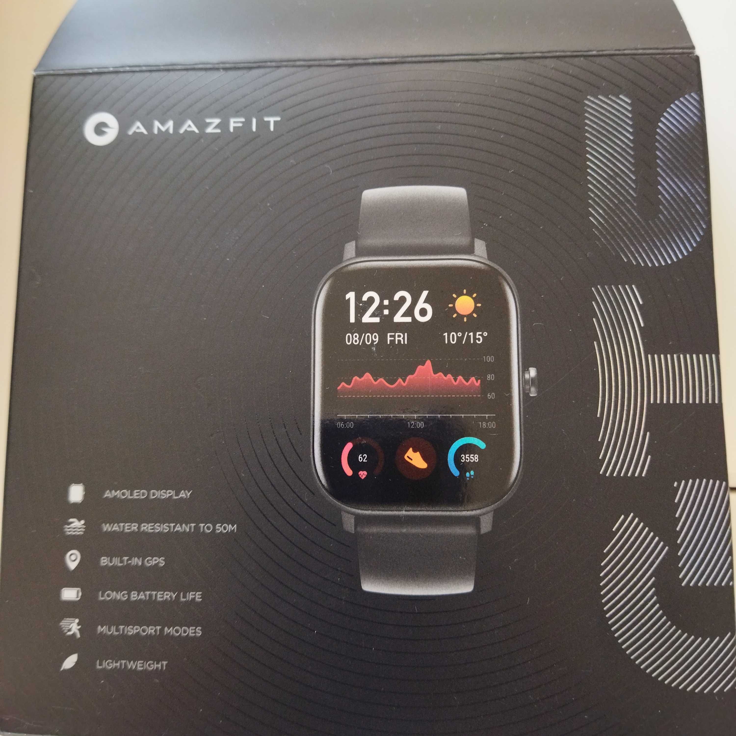 Часовник smartwatch Amazfit GTS, Obsidian Black