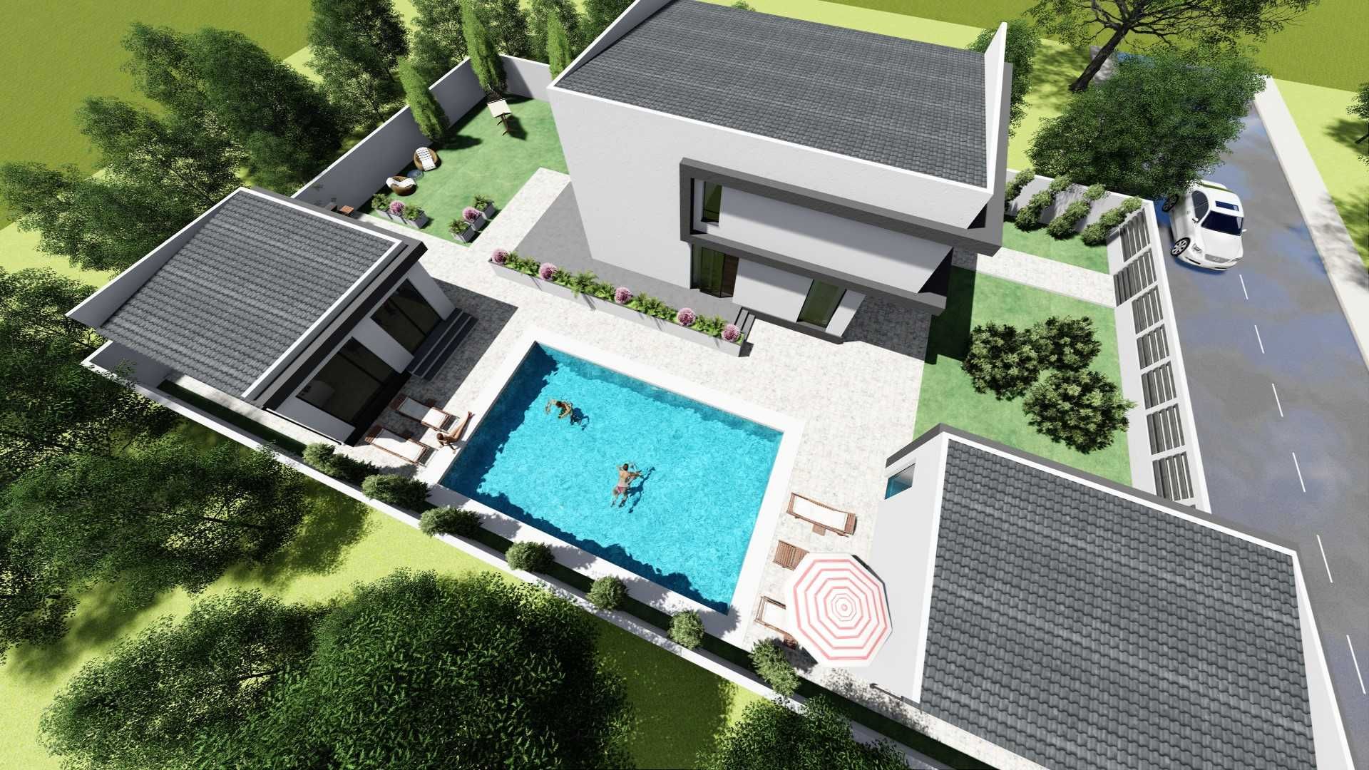 Vila cu Piscina, Casa pentru oaspeti si Garaj - Buzau Maracineni