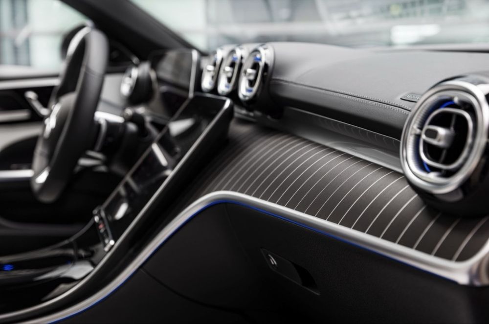 Mercedes w206  конзола + табло черно дърво