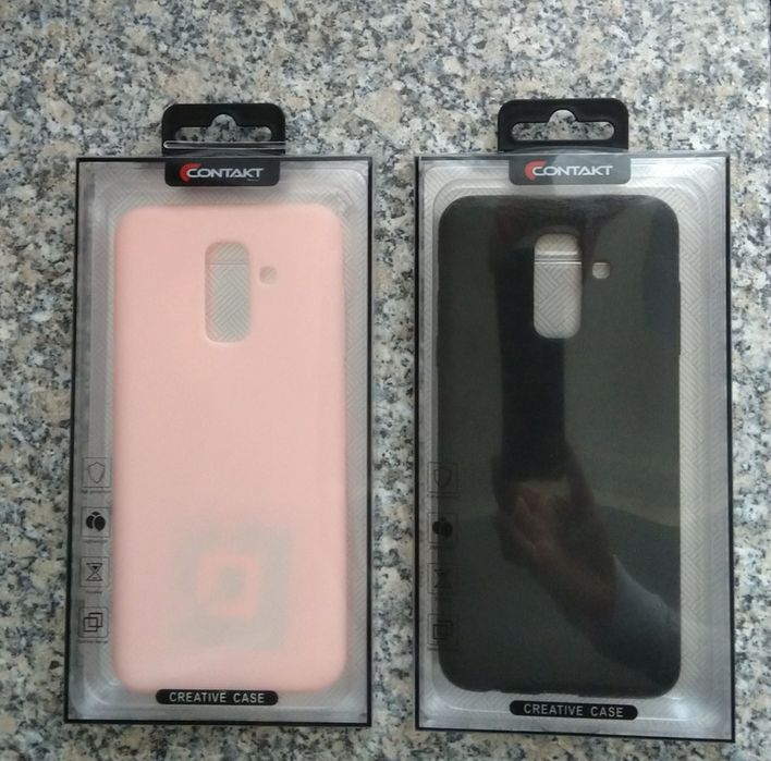 Doua huse slim pentru telefon Samsung A6 Plus 2018, noi