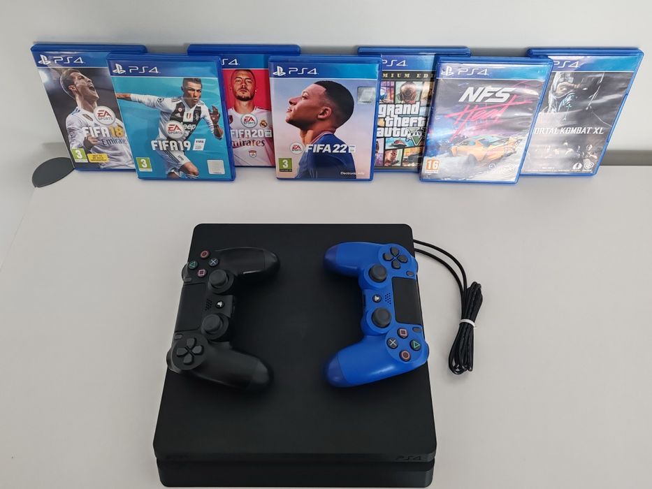 PlayStation 4 Slim – 1TB + 2 manete + 7 jocuri