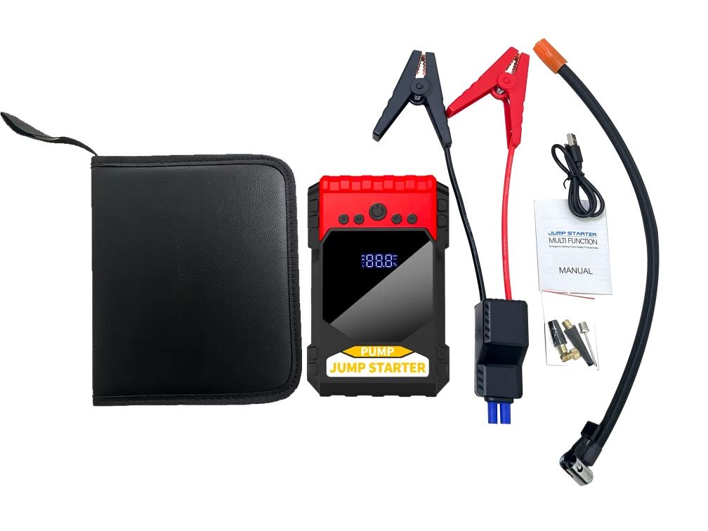 Пусковой устройство и насос. Jump starter air pump.