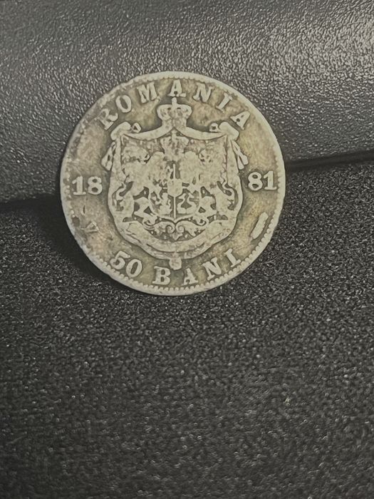 Moneda rara 50 bani 1881 grad b