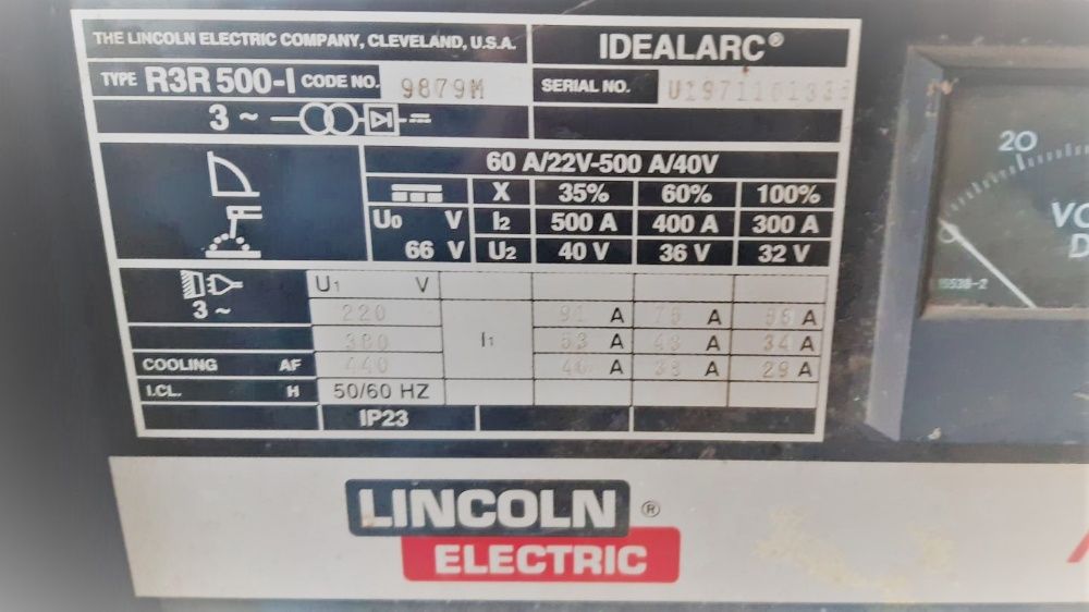Aparat de sudura Lincon Electric Idealarc R3 R-500-I