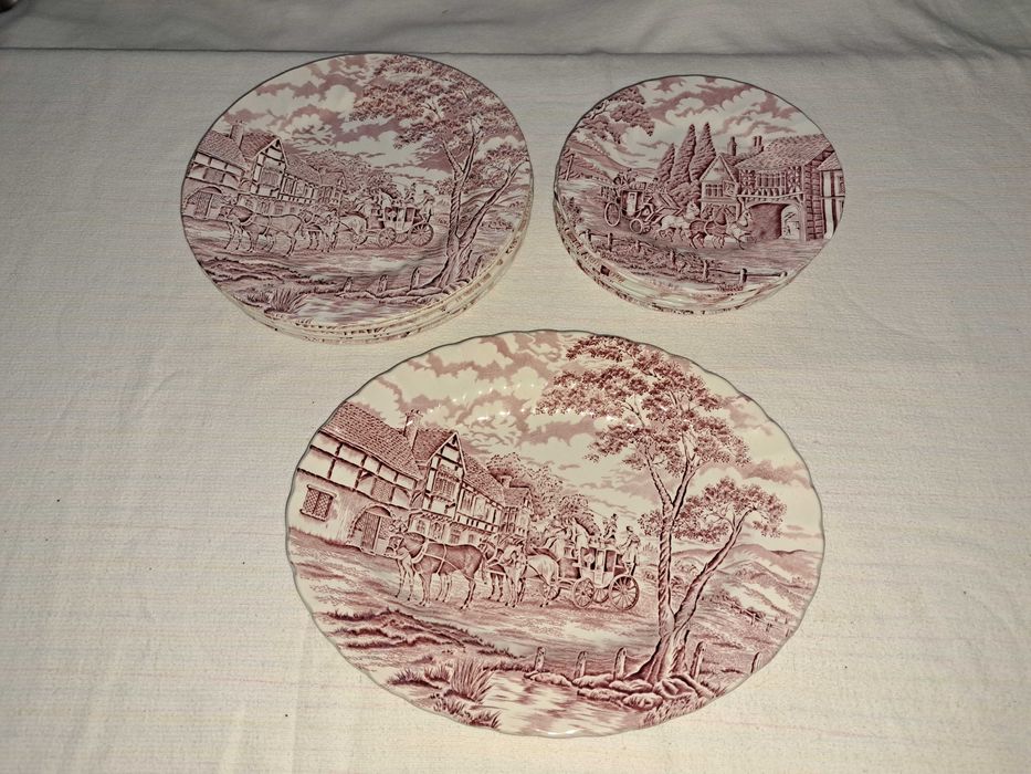 set de masa serviciu farfurii portelan englezesc Myott Royal Mail