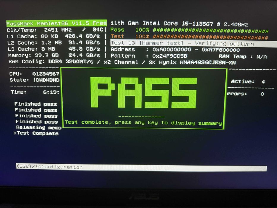 ASUS i5-1135G7 , 40GB RAM, 512 NVME