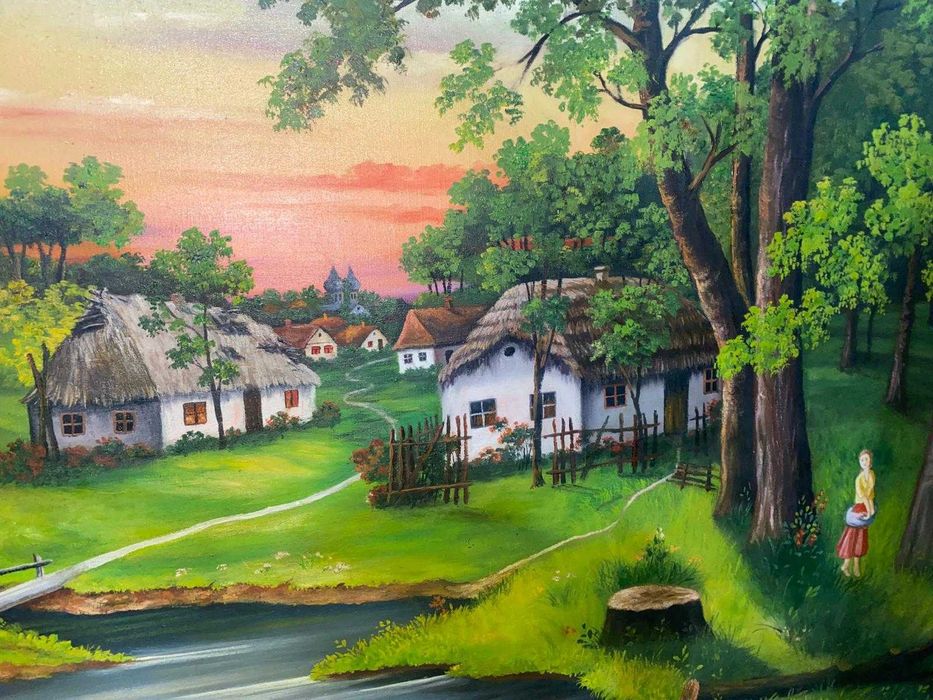 Tablou pictat in ulei 200x120 cm