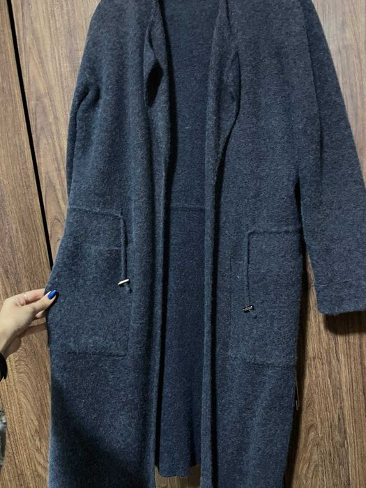 Теплое пальто-кардиган