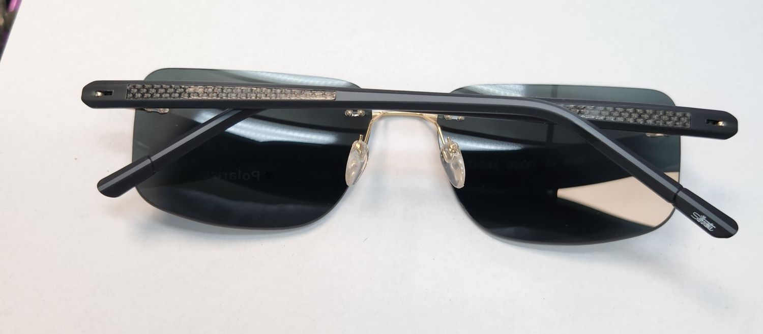 Слънчеви очила Silhouette титан-карбон позлатени сини