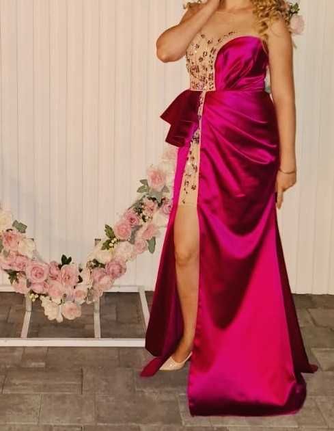 Rochie eleganta ocazie marime L/XL 42 roz femei moderna