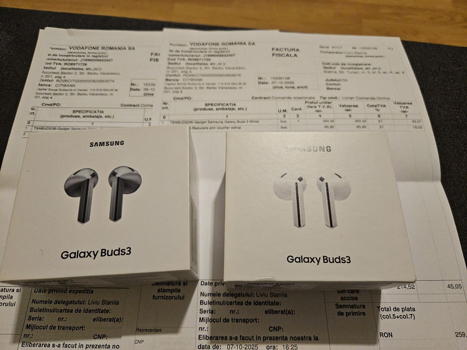 Casti wireless Samsung Galaxy buds 3 sigilate factura si garantie
