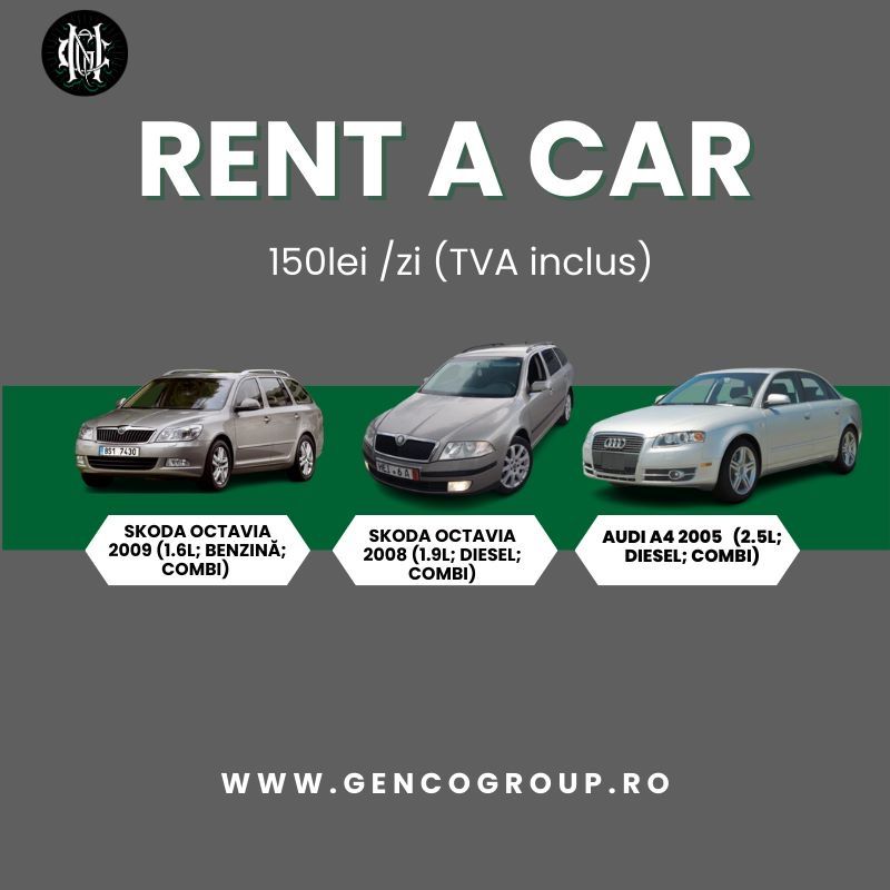 Închirieri Autoturisme și Autoutilitare / Rent a Car / Închiriere auto