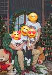 4 Тениски за коледна фотосесия (мама M, татко L, дете 4г, дете 1.5г)