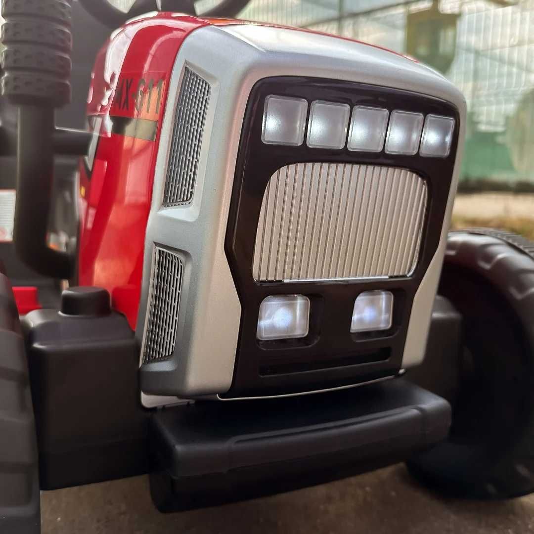 Tractoras electric pt copii, BJ-611, 60W 12V,cu remorca si telecomanda