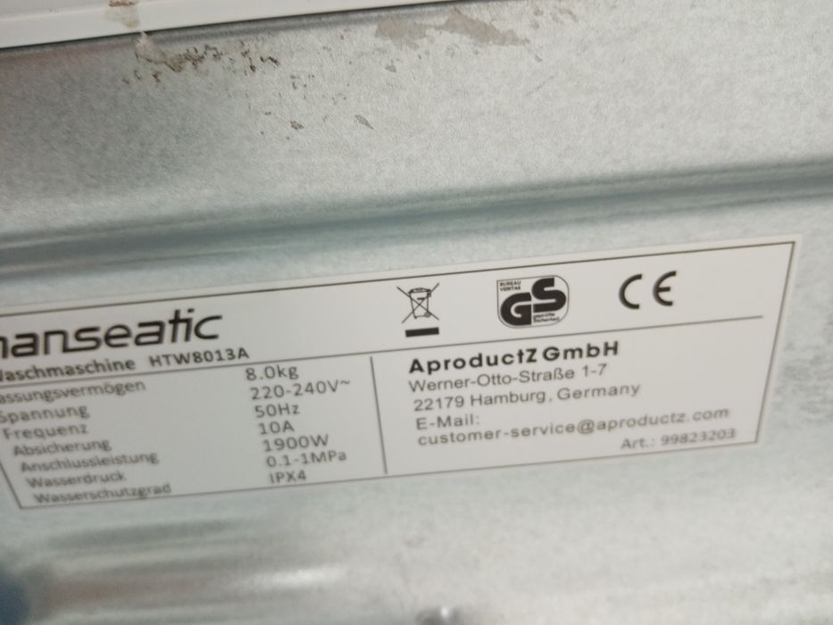 Mașina de spălat rufe hanseatic 8 kg