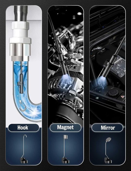 Endoscop HD 1920P cu LED, IP67, cablu 5m