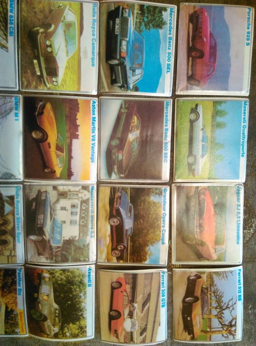 Ретро автомобили картинки,лепенки колекция 1989 година