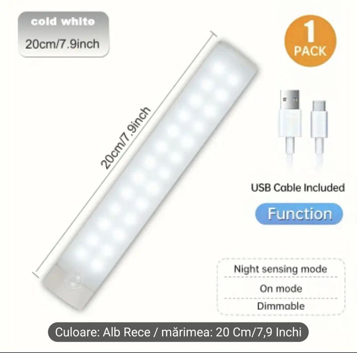 Lampa dulap cu senzor de mișcare
