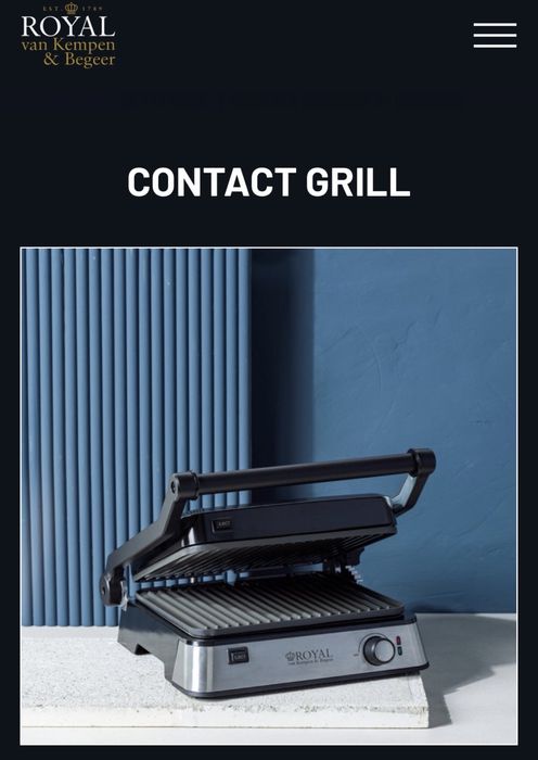 Чисто нов контактен грил ROYAL VAN KEMPEN & BEGEER